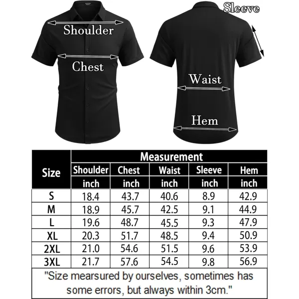 COOFANDY Men's Short Sleeve Wrinkle Free Shirt Button Down Casual Summer Dress Shirts