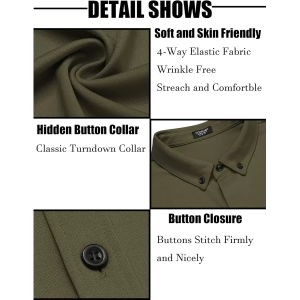 COOFANDY Men's Short Sleeve Wrinkle Free Shirt Button Down Casual Summer Dress Shirts