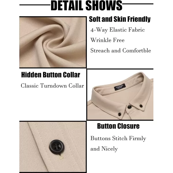 COOFANDY Men's Short Sleeve Wrinkle Free Shirt Button Down Casual Summer Dress Shirts