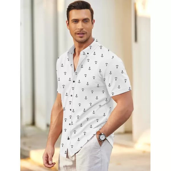 COOFANDY Men's Short Sleeve Wrinkle Free Shirt Button Down Casual Summer Dress Shirts
