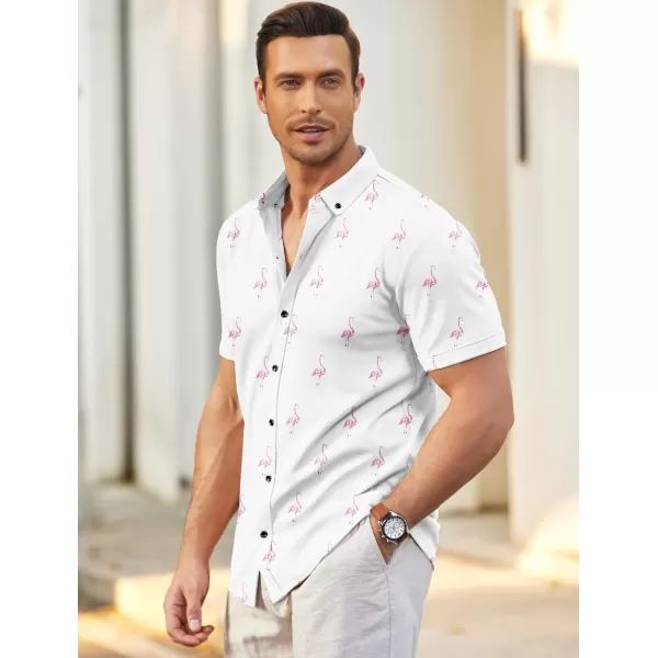 COOFANDY Men's Short Sleeve Wrinkle Free Shirt Button Down Casual Summer Dress Shirts
