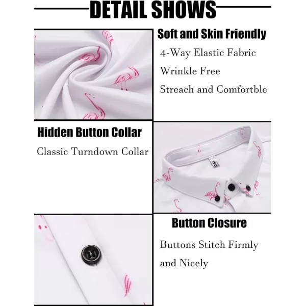 COOFANDY Men's Short Sleeve Wrinkle Free Shirt Button Down Casual Summer Dress Shirts
