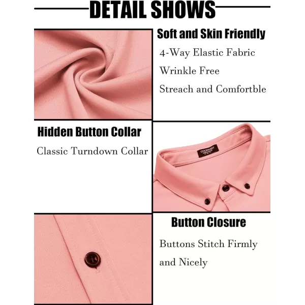 COOFANDY Men's Short Sleeve Wrinkle Free Shirt Button Down Casual Summer Dress Shirts