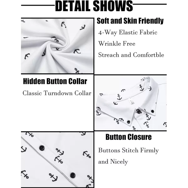 COOFANDY Men's Short Sleeve Wrinkle Free Shirt Button Down Casual Summer Dress Shirts