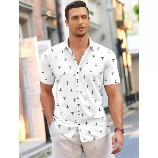 COOFANDY Men's Short Sleeve Wrinkle Free Shirt Button Down Casual Summer Dress Shirts