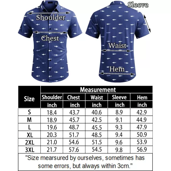 COOFANDY Men's Short Sleeve Wrinkle Free Shirt Button Down Casual Summer Dress Shirts