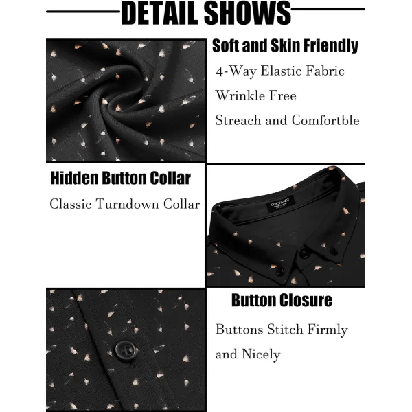 COOFANDY Men's Short Sleeve Wrinkle Free Shirt Button Down Casual Summer Dress Shirts