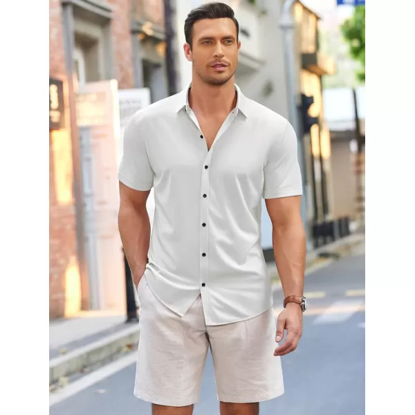 COOFANDY Men's Short Sleeve Wrinkle Free Shirt Button Down Casual Summer Dress Shirts