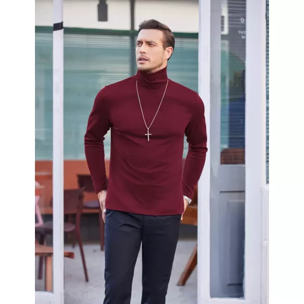 COOFANDY Men's Slim Fit Basic Turtleneck T Shirts Casual Knitted Pullover Sweaters