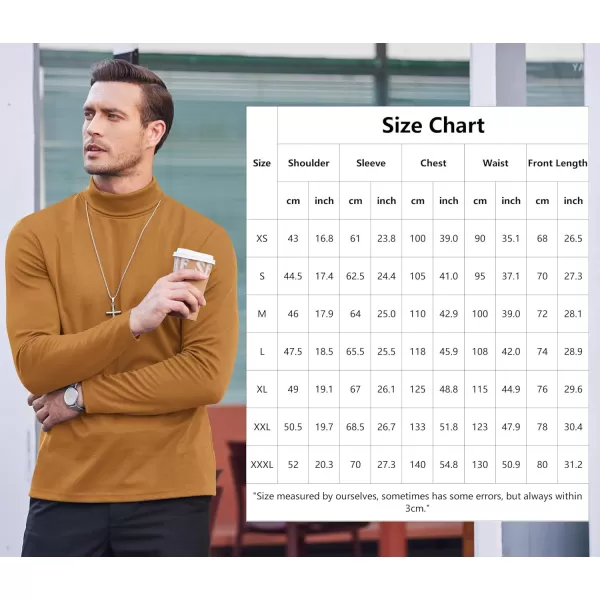 COOFANDY Men's Slim Fit Basic Turtleneck T Shirts Casual Knitted Pullover Sweaters