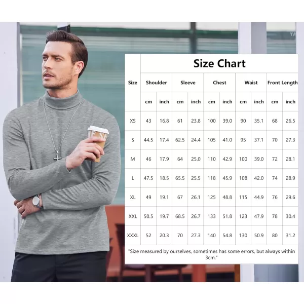 COOFANDY Men's Slim Fit Basic Turtleneck T Shirts Casual Knitted Pullover Sweaters