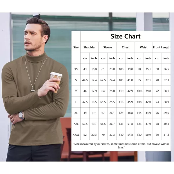 COOFANDY Men's Slim Fit Basic Turtleneck T Shirts Casual Knitted Pullover Sweaters