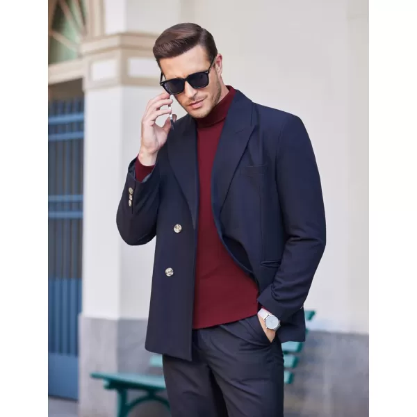 COOFANDY Men's Slim Fit Basic Turtleneck T Shirts Casual Knitted Pullover Sweaters