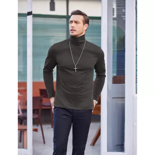 COOFANDY Men's Slim Fit Basic Turtleneck T Shirts Casual Knitted Pullover Sweaters