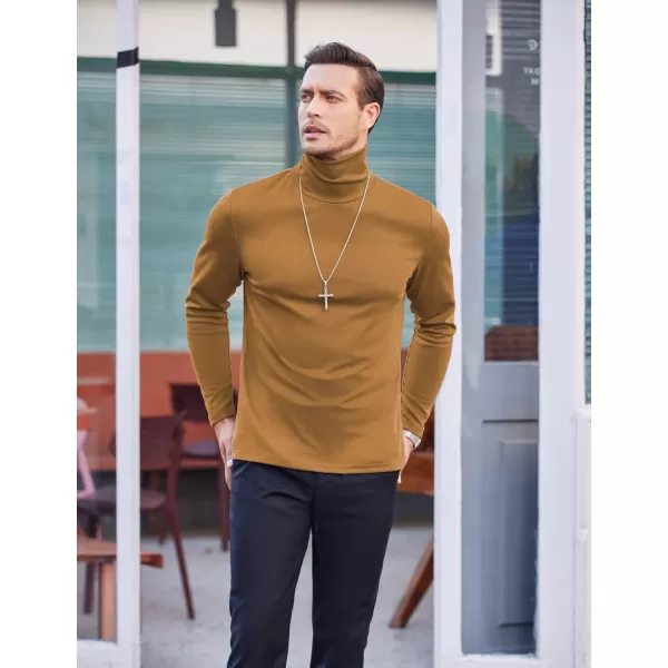 COOFANDY Men's Slim Fit Basic Turtleneck T Shirts Casual Knitted Pullover Sweaters