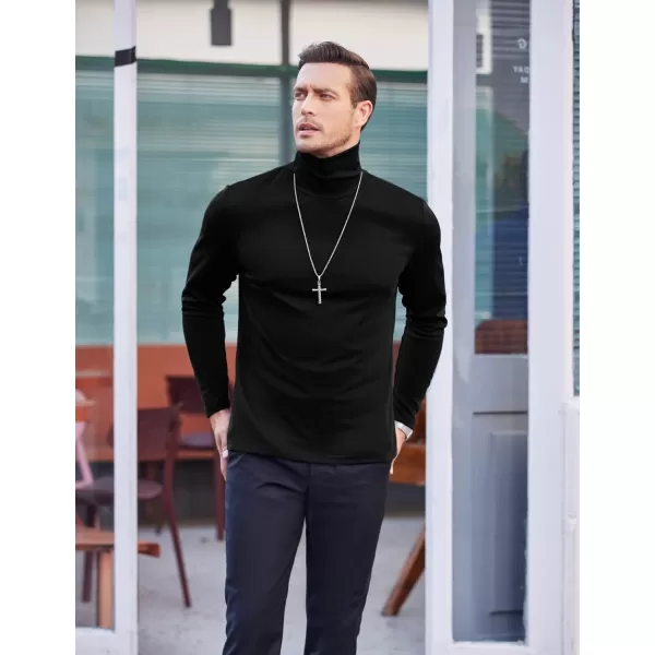 COOFANDY Men's Slim Fit Basic Turtleneck T Shirts Casual Knitted Pullover Sweaters