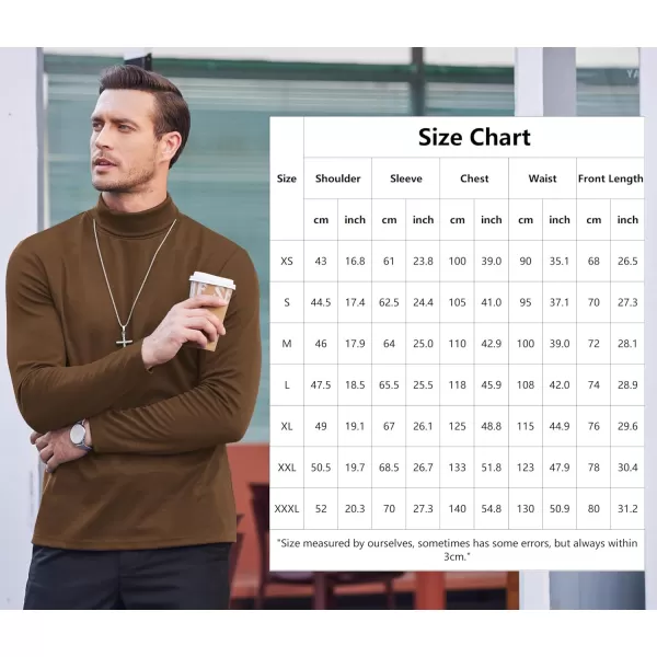 COOFANDY Men's Slim Fit Basic Turtleneck T Shirts Casual Knitted Pullover Sweaters