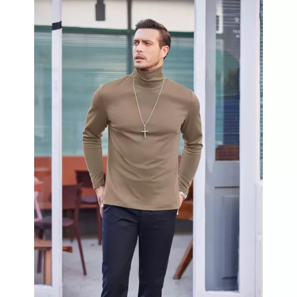 COOFANDY Men's Slim Fit Basic Turtleneck T Shirts Casual Knitted Pullover Sweaters