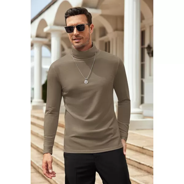 COOFANDY Men's Slim Fit Basic Turtleneck T Shirts Casual Knitted Pullover Sweaters
