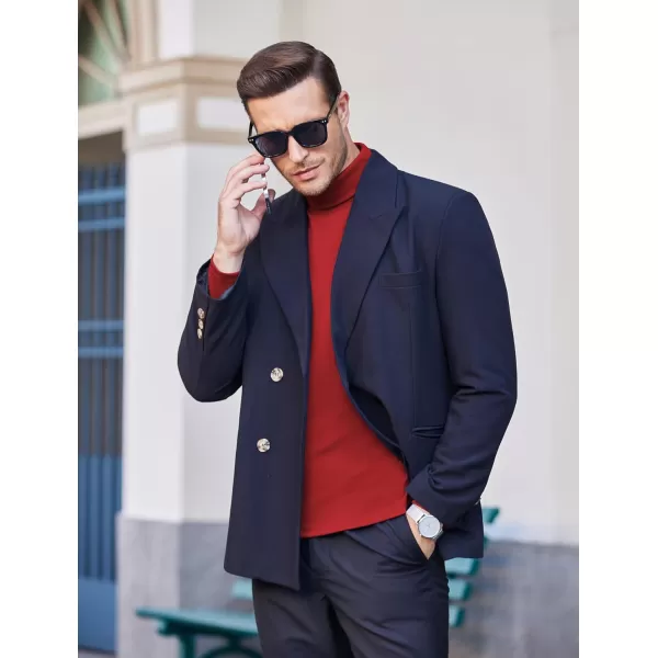 COOFANDY Men's Slim Fit Basic Turtleneck T Shirts Casual Knitted Pullover Sweaters