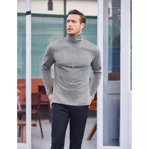 COOFANDY Men's Slim Fit Basic Turtleneck T Shirts Casual Knitted Pullover Sweaters