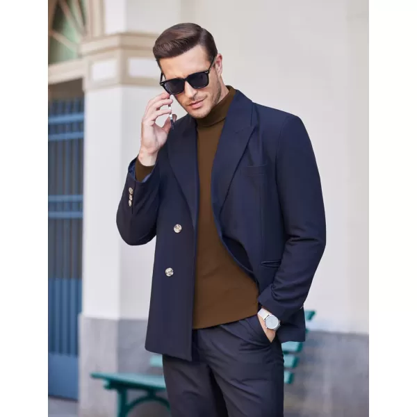 COOFANDY Men's Slim Fit Basic Turtleneck T Shirts Casual Knitted Pullover Sweaters