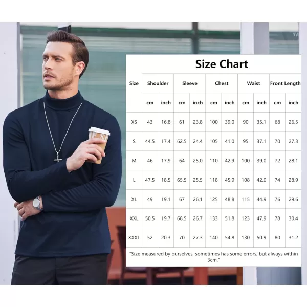COOFANDY Men's Slim Fit Basic Turtleneck T Shirts Casual Knitted Pullover Sweaters