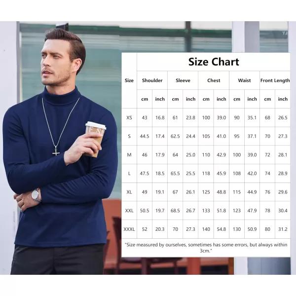 COOFANDY Men's Slim Fit Basic Turtleneck T Shirts Casual Knitted Pullover Sweaters