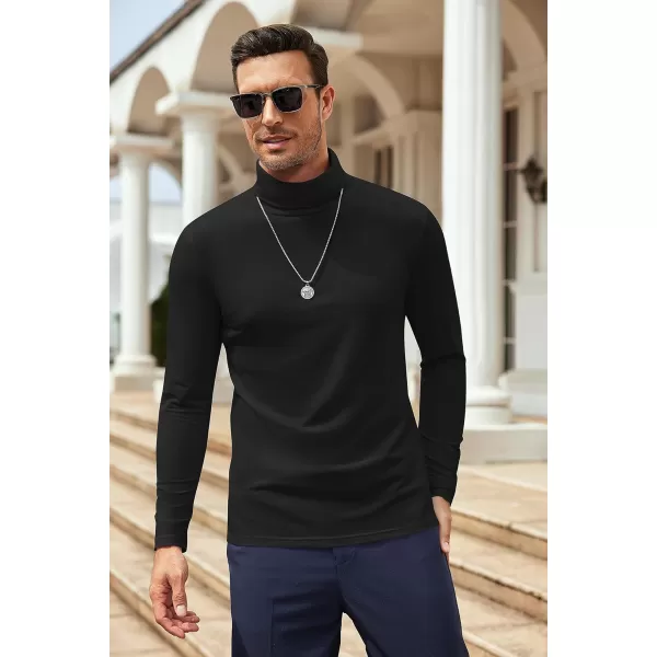 COOFANDY Men's Slim Fit Basic Turtleneck T Shirts Casual Knitted Pullover Sweaters