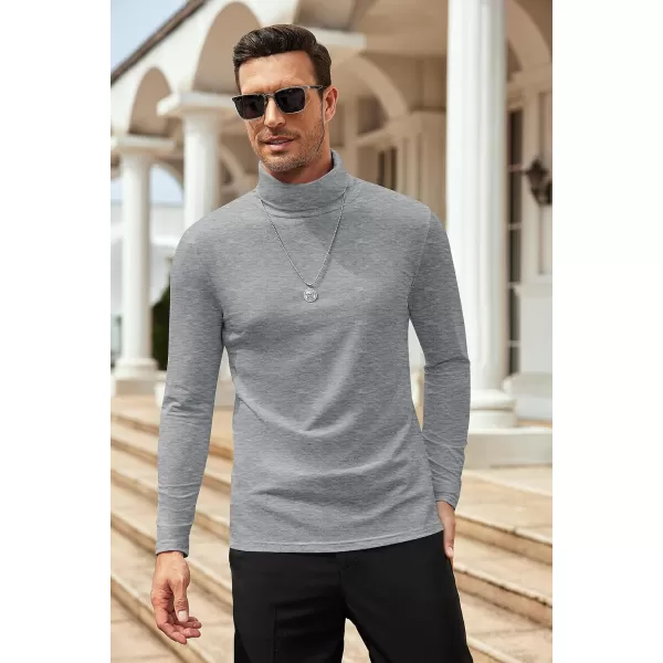 COOFANDY Men's Slim Fit Basic Turtleneck T Shirts Casual Knitted Pullover Sweaters