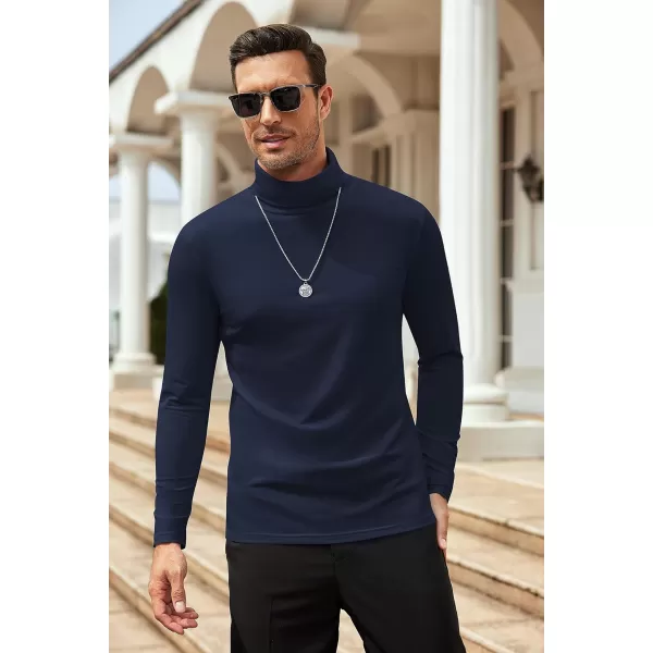 COOFANDY Men's Slim Fit Basic Turtleneck T Shirts Casual Knitted Pullover Sweaters
