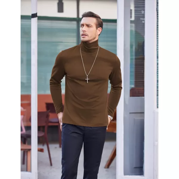 COOFANDY Men's Slim Fit Basic Turtleneck T Shirts Casual Knitted Pullover Sweaters