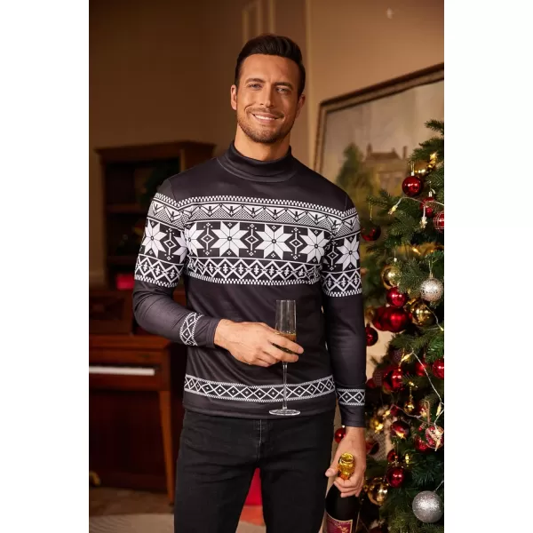 COOFANDY Men's Slim Fit Basic Turtleneck T Shirts Casual Knitted Pullover Sweaters