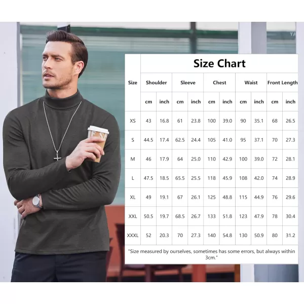 COOFANDY Men's Slim Fit Basic Turtleneck T Shirts Casual Knitted Pullover Sweaters
