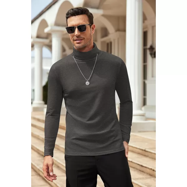 COOFANDY Men's Slim Fit Basic Turtleneck T Shirts Casual Knitted Pullover Sweaters