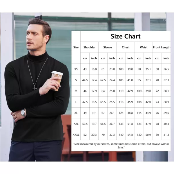 COOFANDY Men's Slim Fit Basic Turtleneck T Shirts Casual Knitted Pullover Sweaters