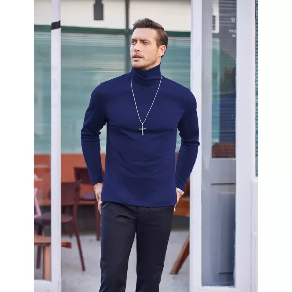 COOFANDY Men's Slim Fit Basic Turtleneck T Shirts Casual Knitted Pullover Sweaters