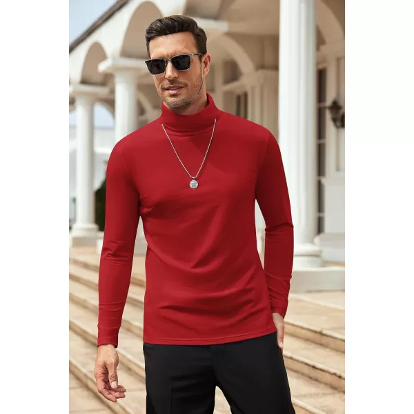 COOFANDY Men's Slim Fit Basic Turtleneck T Shirts Casual Knitted Pullover Sweaters