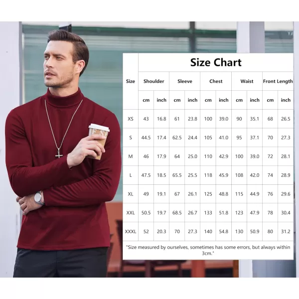 COOFANDY Men's Slim Fit Basic Turtleneck T Shirts Casual Knitted Pullover Sweaters