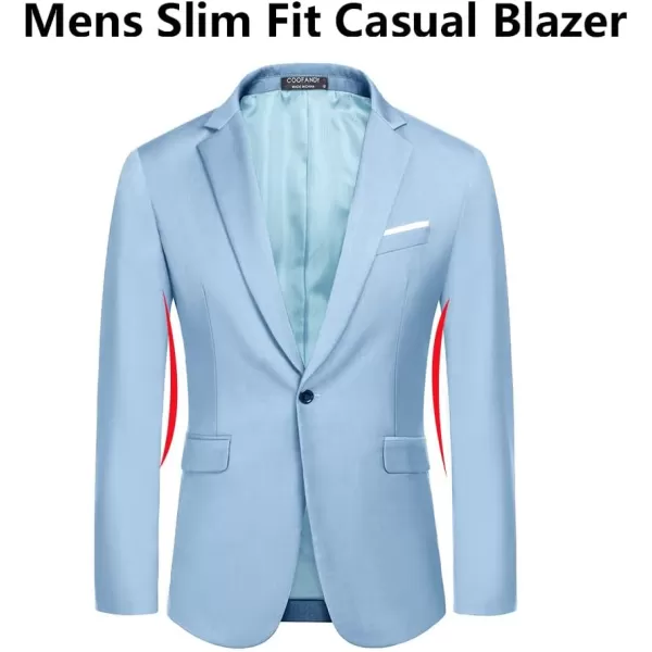 COOFANDY Men's Slim Fit Casual Blazers Lightweight Sport Coats One Button Suit Jackets
