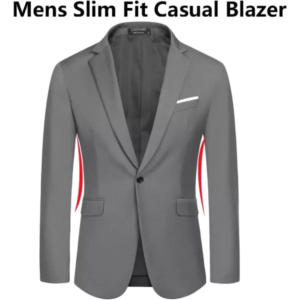 COOFANDY Men's Slim Fit Casual Blazers Lightweight Sport Coats One Button Suit Jackets