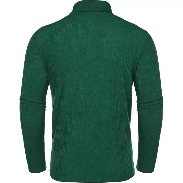 COOFANDY Men's Stretch Muscle Tshirts Long Sleeve Knit Tees Casual Slim Fit Polo Shirts