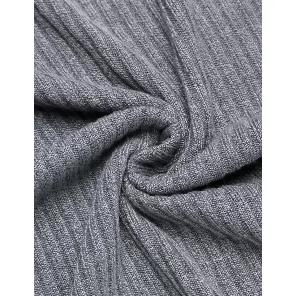 COOFANDY Men's Stretch Muscle Tshirts Long Sleeve Knit Tees Casual Slim Fit Polo Shirts