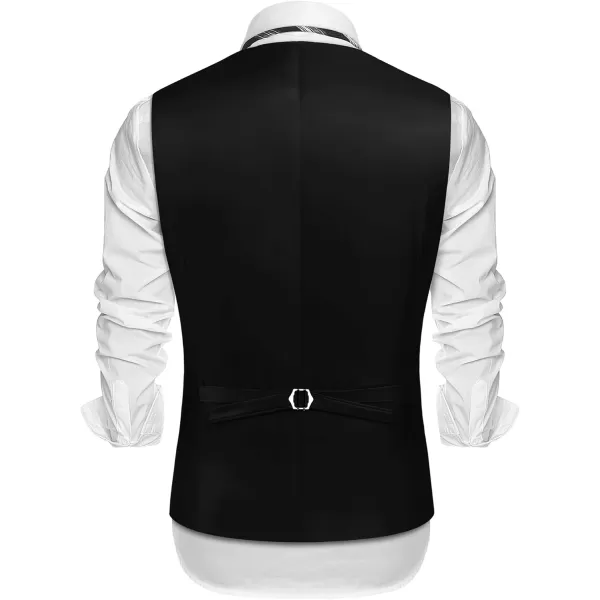 COOFANDY Men's Suede Leather Vest Layered Style Dress Vest Waistcoat