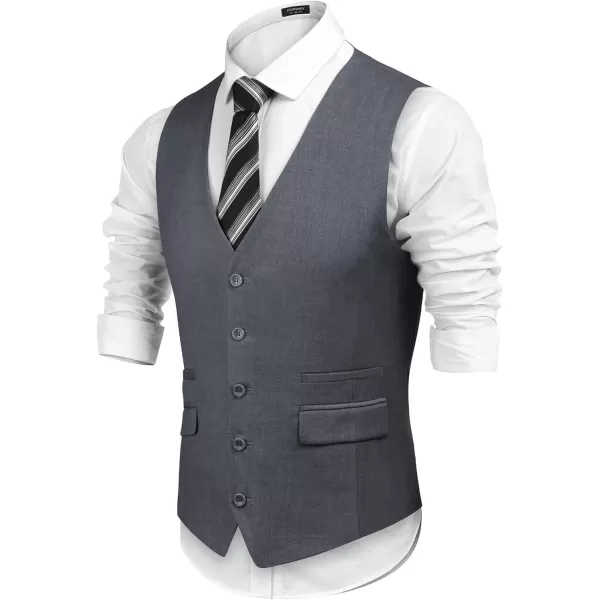 COOFANDY Mens Suit Vest Formal Dress Vest Slim Fit Buesiness Wedding Waistcoat