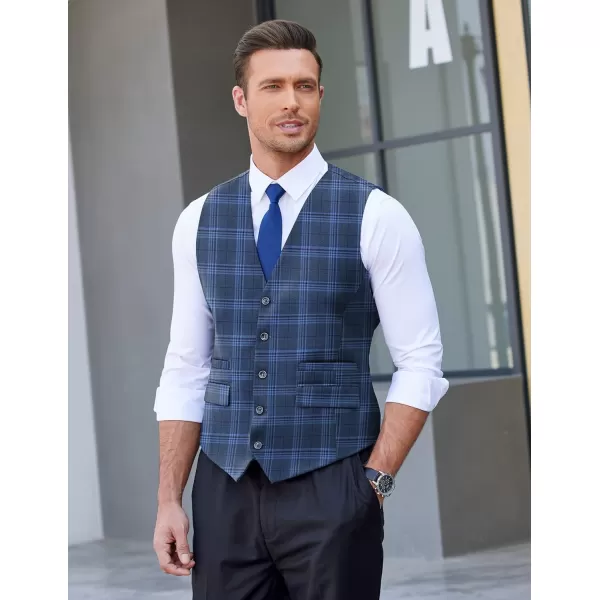 COOFANDY Mens Suit Vest Formal Dress Vest Slim Fit Buesiness Wedding Waistcoat