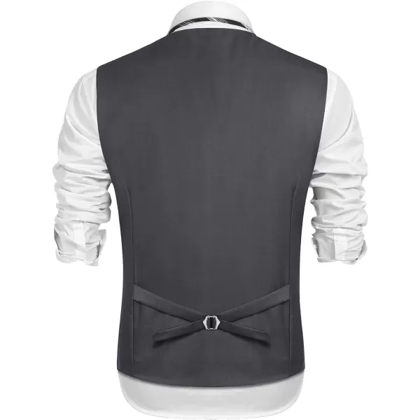 COOFANDY Mens Suit Vest Formal Dress Vest Slim Fit Buesiness Wedding Waistcoat
