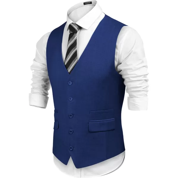 COOFANDY Mens Suit Vest Formal Dress Vest Slim Fit Buesiness Wedding Waistcoat