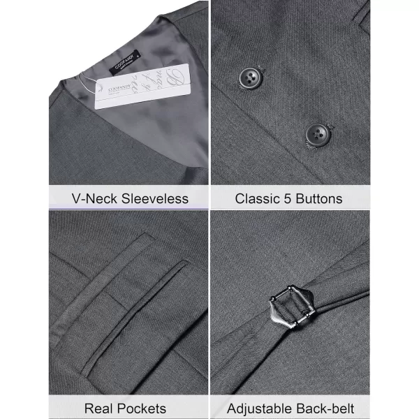 COOFANDY Mens Suit Vest Formal Dress Vest Slim Fit Buesiness Wedding Waistcoat