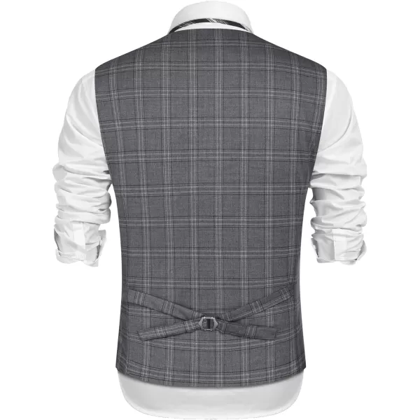 COOFANDY Mens Suit Vest Formal Dress Vest Slim Fit Buesiness Wedding Waistcoat